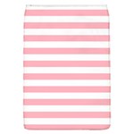 Horizontal Stripes - White and Pastel Pink Removable Flap Cover (L)