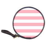 Horizontal Stripes - White and Pastel Pink Classic 20-CD Wallet