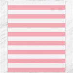 Horizontal Stripes - White and Pastel Pink Canvas 16  x 20 