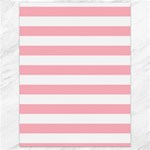 Horizontal Stripes - White and Pastel Pink Canvas 18  x 24 