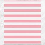 Horizontal Stripes - White and Pastel Pink Canvas 20  x 24 