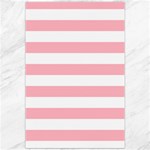 Horizontal Stripes - White and Pastel Pink Canvas 20  x 30 