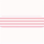 Horizontal Stripes - White and Pastel Pink Medium Bar Mat
