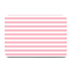 Horizontal Stripes - White and Pastel Pink Plate Mat