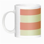 Horizontal Stripes - White and Pastel Pink Night Luminous Mug