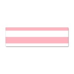 Horizontal Stripes - White and Pastel Pink Sticker Bumper (100 pack)