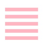 Horizontal Stripes - White and Pastel Pink Greeting Card 4.5  x 6 