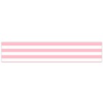 Horizontal Stripes - White and Pink Flano Scarf (Small)