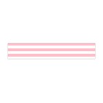 Horizontal Stripes - White and Pink Flano Scarf (Mini)