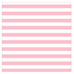 Horizontal Stripes - White and Pink Large Satin Scarf (Square)