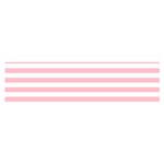 Horizontal Stripes - White and Pink Satin Scarf (Oblong)