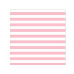 Horizontal Stripes - White and Pink Small Satin Scarf  (Square)