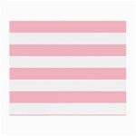 Horizontal Stripes - White and Pink Small Glasses Cloth (2 Sides)