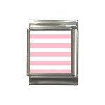 Horizontal Stripes - White and Pink Italian Charm (13mm)