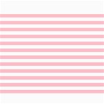 Horizontal Stripes - White and Pink Collage 11  x 14 