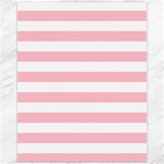 Horizontal Stripes - White and Pink Canvas 11  x 14 