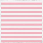 Horizontal Stripes - White and Pink Canvas 12  x 12 