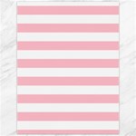 Horizontal Stripes - White and Pink Canvas 12  x 16 