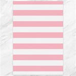 Horizontal Stripes - White and Pink Canvas 12  x 18 