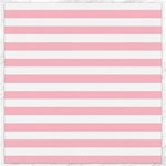 Horizontal Stripes - White and Pink Canvas 16  x 16 