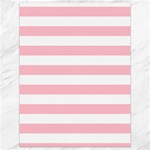 Horizontal Stripes - White and Pink Canvas 18  x 24 