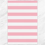 Horizontal Stripes - White and Pink Canvas 20  x 30 