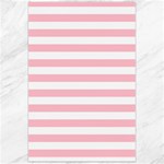 Horizontal Stripes - White and Pink Canvas 24  x 36 