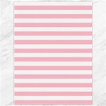 Horizontal Stripes - White and Pink Canvas 36  x 48 