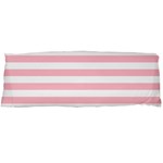 Horizontal Stripes - White and Pink Body Pillow Case (Dakimakura) (One Side)