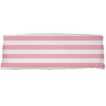 Horizontal Stripes - White and Pink Body Pillow Case Dakimakura (Two Sides)