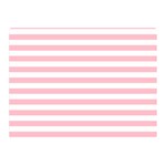 Horizontal Stripes - White and Pink Double Sided Flano Blanket (Mini)