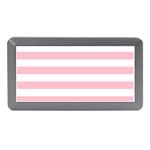 Horizontal Stripes - White and Pink Memory Card Reader (Mini)