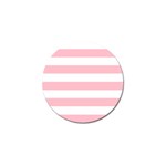 Horizontal Stripes - White and Pink Golf Ball Marker (10 pack)