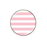 Horizontal Stripes - White and Pink Hat Clip Ball Marker