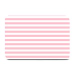 Horizontal Stripes - White and Pink Plate Mat