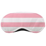 Horizontal Stripes - White and Pink Sleeping Mask