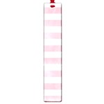 Horizontal Stripes - White and Pink Large Book Mark