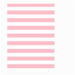 Horizontal Stripes - White and Pink Large Garden Flag (Two Sides)