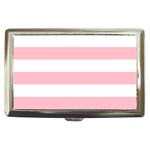 Horizontal Stripes - White and Pink Cigarette Money Case