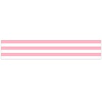 Horizontal Stripes - White and Cherry Blossom Pink Flano Scarf (Large)