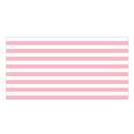 Horizontal Stripes - White and Cherry Blossom Pink Satin Shawl