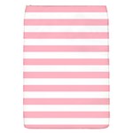 Horizontal Stripes - White and Cherry Blossom Pink Removable Flap Cover (S)