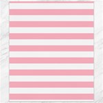 Horizontal Stripes - White and Cherry Blossom Pink Canvas 20  x 24 