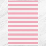 Horizontal Stripes - White and Cherry Blossom Pink Canvas 24  x 36 