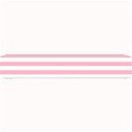 Horizontal Stripes - White and Cherry Blossom Pink Small Bar Mat
