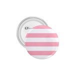 Horizontal Stripes - White and Cherry Blossom Pink 1.75  Button