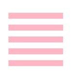 Horizontal Stripes - White and Cherry Blossom Pink Greeting Card 4.5  x 6 