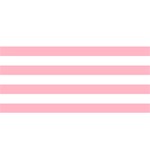 Horizontal Stripes - White and Cherry Blossom Pink YOU ARE INVITED 3D Greeting Card (8x4)