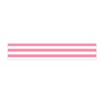Horizontal Stripes - White and Flamingo Pink Flano Scarf (Mini)