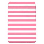 Horizontal Stripes - White and Flamingo Pink Removable Flap Cover (S)